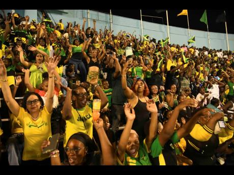 People celebrating at Jamaica’s 63rd independence Grand Gala celebration on August 6, 2025 at the National Stadium in Kingston.