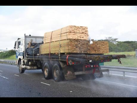 A truck laden with building material heading out of Kingston just over a week ago.