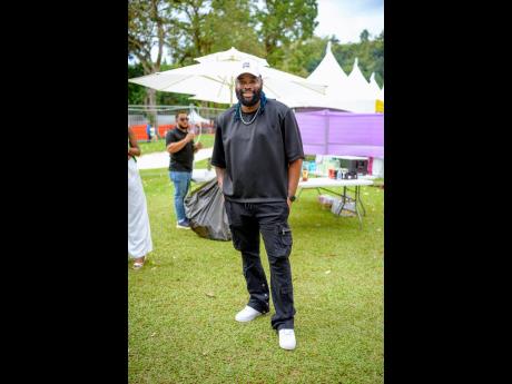 Recording artiste and radio personality, Brush1 the Road Marshall, is all smiles.