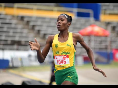 Former St Jago athlete, who now runs from Holmwood Technical High School, Annastacia Hall.