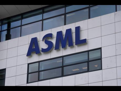 Exterior view of the head office of ASML, a leading maker of semiconductor production equipment, in Veldhoven, Netherlands, on January 30, 2023. (AP Photo)