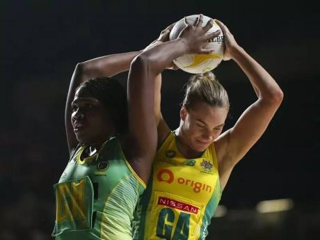 Credit: Contributed
Jamaica’s Roxanna McLean (left) and Australia’s Kiera Austin battle for the ball during a Test series in Australia.