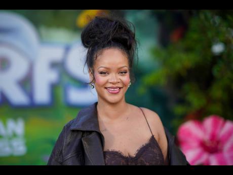 Rihanna arrives at the premiere of "Smurfs" on Sunday, July 13, 2025, at Paramount Studios in Los Angeles. (Photo by Jordan Strauss/Invision/AP, File)