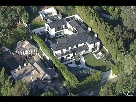  An aerial shot of singer Rihanna’s home in Los Angeles. 