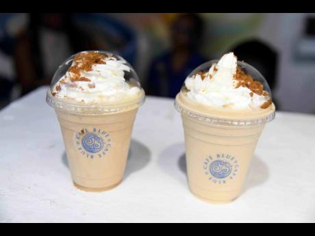Café Blue’s Biscoff crumble frappe.