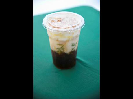 Café Dolce’s banana bread iced latte.