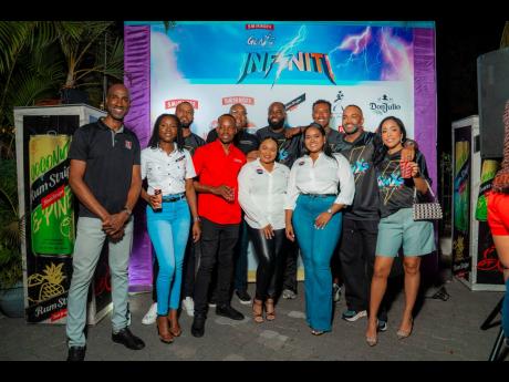 From left, front row: Andrei Roper, marketing manager at KFC Jamaica; Laurice Griffiths, RumStripe junior brand manager; Lasana Wilson, Smirnoff junior brand manager; Jo-Beth Wood, sponsorship and events officer, and Ashli-Raye Recas, brand coordinator, Pe