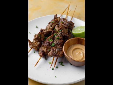 Indonesian satay ayam. 