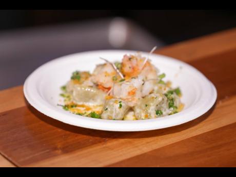 Chef Scotley Innis’ lobster gnocchi combines tender lobster with pillowy gnocchi and a Jamaican twist.