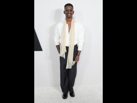 Mamoudou Athie arrives at the premiere of ‘The Drama’ on Tuesday at the DGA Theater Complex in Los Angeles.