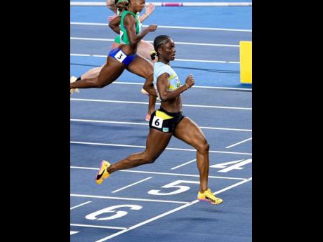 Credit: Courtesy of World Athletics St Lucia’s Julien Alfred cruises into the final of the women’s 60 metres at the World Athletics Indoor Championships inside the Kujawsko-Pomorska Arena in Torun, Poland yesterday.