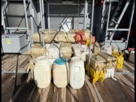 Credit: Contributed Cocaine seized by the JDF Coast Guard offshore Treasure Beach, St Elizabeth on March 21, 2026.