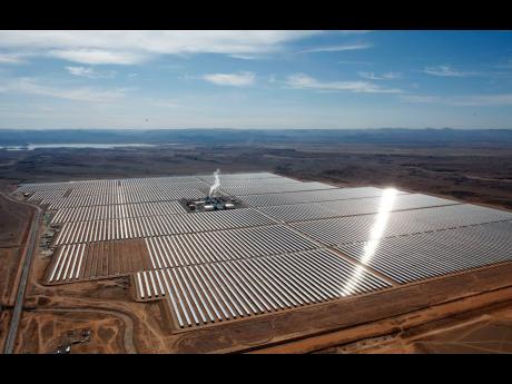 Credit: AP An aerial view of a solar power plant in Ouarzazate, central Morocco.