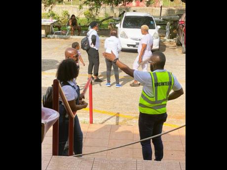 St John Ambulance volunteers get ready to assist those in the western parishes affected by Hurricane Melissa.