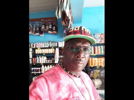 Roy Lamey at his store, Barry Beauty Supplies, at Beadles Plaza, Santa Cruz.