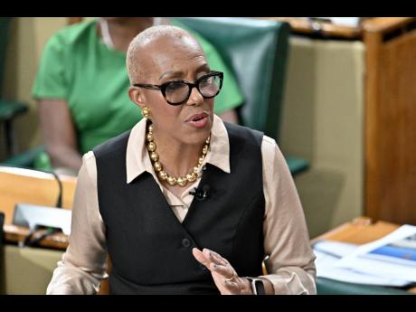 Fayval Williams, minister of finance and the public service, closes the 2026-2027 Budget Debate in the House of Representatives yesterday.