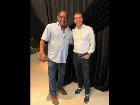 Tourism Minister Edmund Bartlett (left) and Sandals Resorts Executive Chairman Adam Stewart teamed up to bring the NBC morning show to Jamaica to be seen by their nine million viewers.