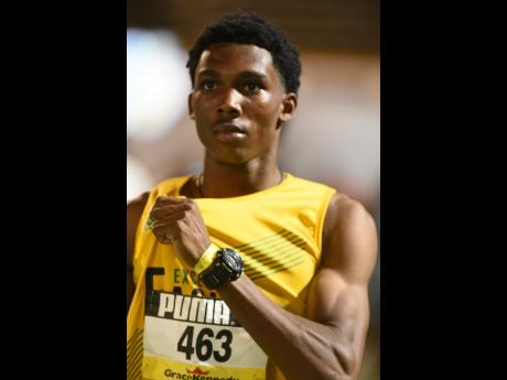 Credit: Ian Allen Riquelme Reid of Excelsior High School at Champs 2026.