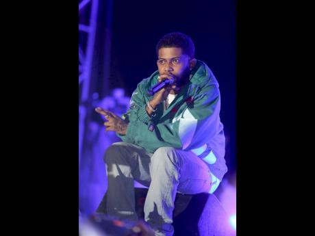 Dancehall deejay Skippa performs at Up to the Line. 