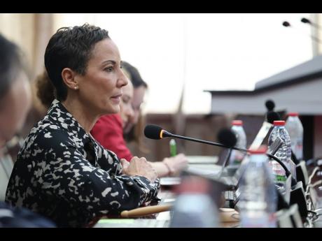 Senator Kamina Johnson Smith, Minister of Foreign Affairs and Foreign Trade, facilitates discussions on electronic commerce in her role as Minister-Facilitator at the WTO’s 14th Ministerial Conference (MC14) in Yaoundé, Cameroon, which ran from March 