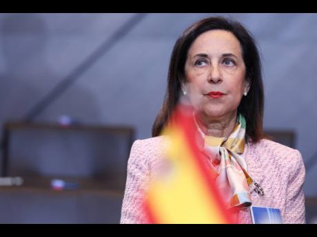 Credit: Spain's Defense Minister Margarita Robles waits for the start of a meeting of the North Atlantic Council in defense ministers format at NATO headquarters in Brussels on October 15, 2025 (AP Photo/Omar Havana, file)