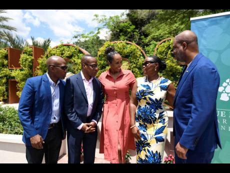From left: Sheldon Seymour, board director at the Nature Preservation Foundation (NPF); Blane Stoddart, director, NPF; Sophia Harris, executive director at the Blue Mahoe Charitable Foundation; Carla Myrie, executive director at the NPF; and David Mullings
