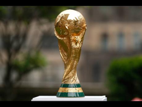 AP
The FIFA World Cup Trophy is displayed before press conference at Rockefeller Plaza, June 16, 2022, in New York, USA.