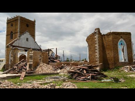 The remains of St John’s Anglican Church, also known as the St Elizabeth Parish Church, on High Street, six months after Hurricane Melissa made a destructive landfall.